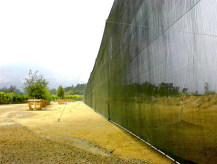 18' tall guyed Windbreak.